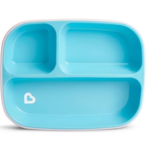 Pack platos con compartimentos antideslizantes Splash (2 ud.) - Azul/Verde 7