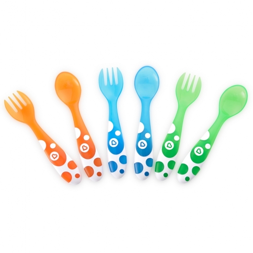 Pack cucharas y tenedores multicolor (6 ud.) 5