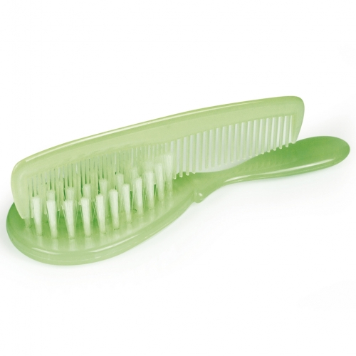 Cepillo y peine - cerdas nylon firme - Verde 2